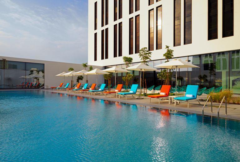 Aloft Me'Aisam, Dubai Hotel Exterior foto